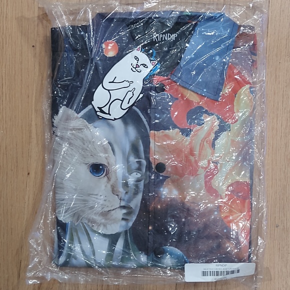 RIPNDIP Galactica Black Coaches Medium Android Nermal Tropical Space Jacket NWT - Picture 5 of 5